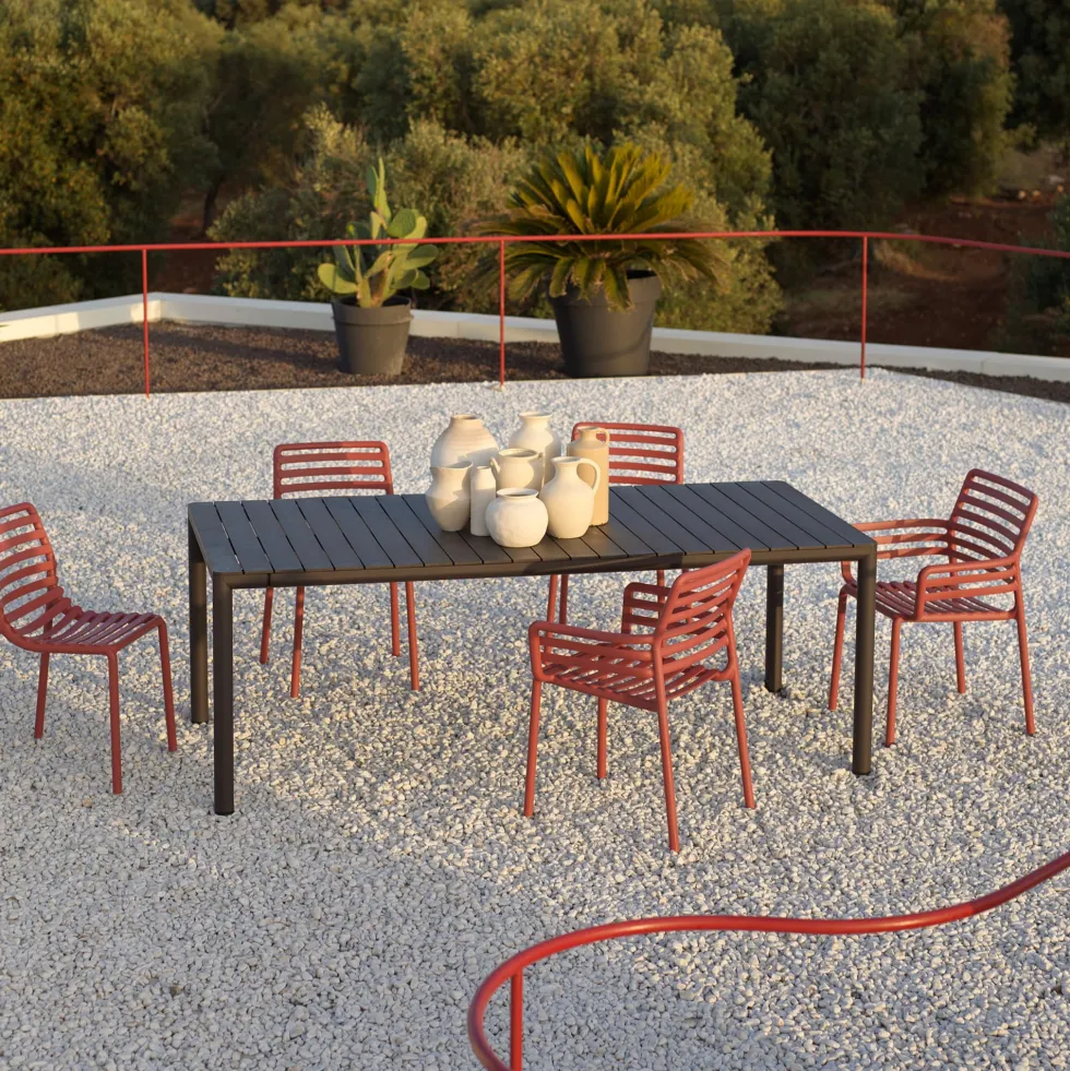 Mesa de comedor exterior Nardi TEVERE terra extensible