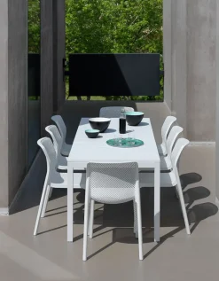 Mesa de comedor exterior Nardi RIO tórtora extensible