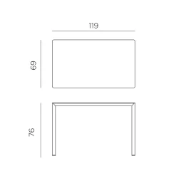 Mesa de comedor exterior Nardi PIAVE tórtora
