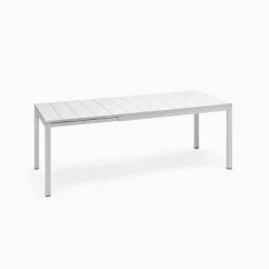 Mesa de comedor exterior Nardi RIO blanca extensible