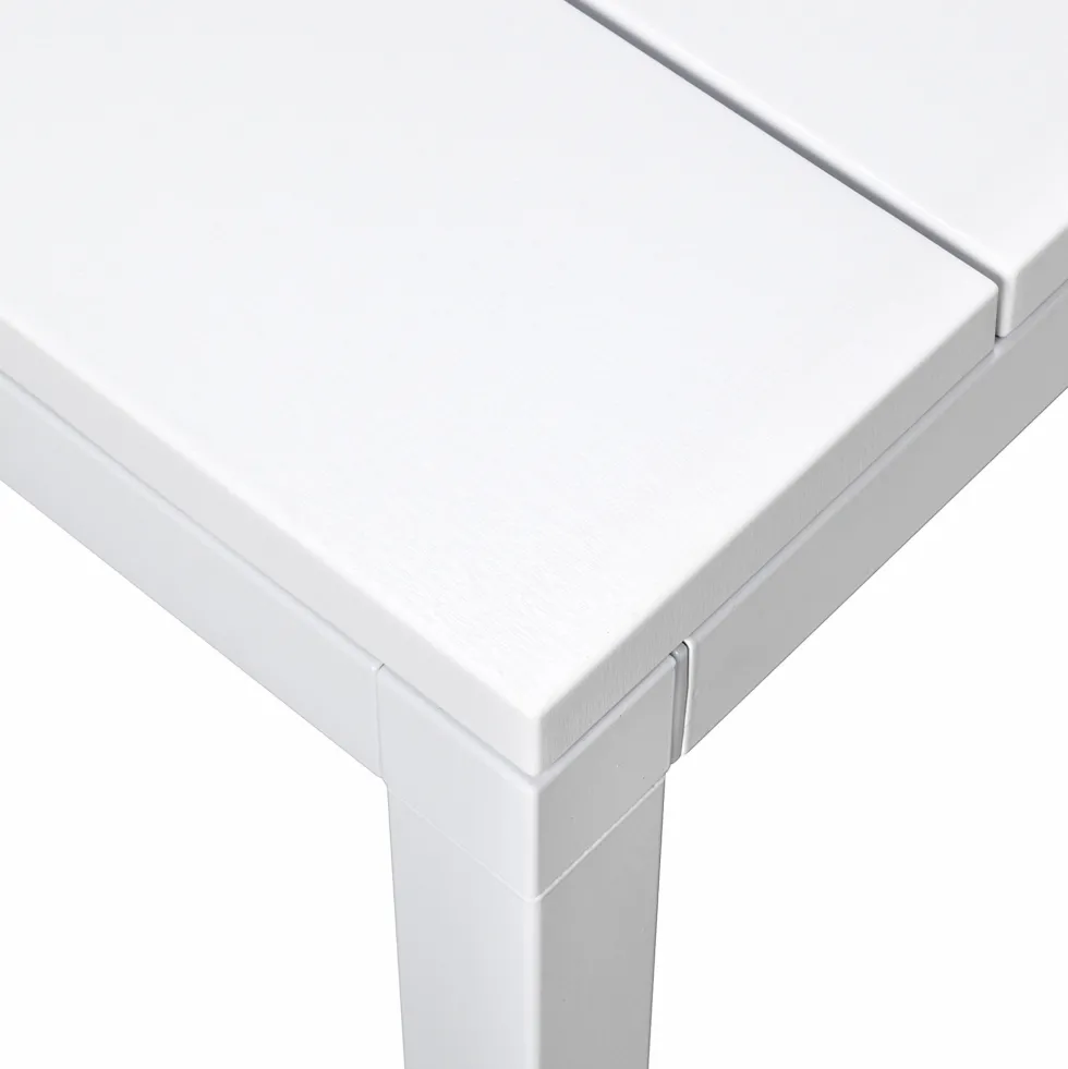 Mesa de comedor exterior Nardi RIO blanca extensible