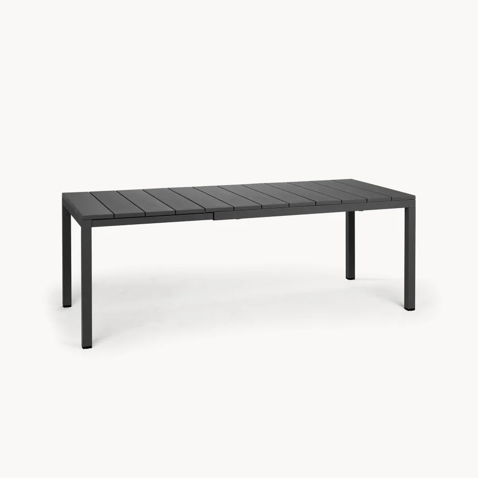 Mesa de comedor exterior Nardi RIO antracita extensible