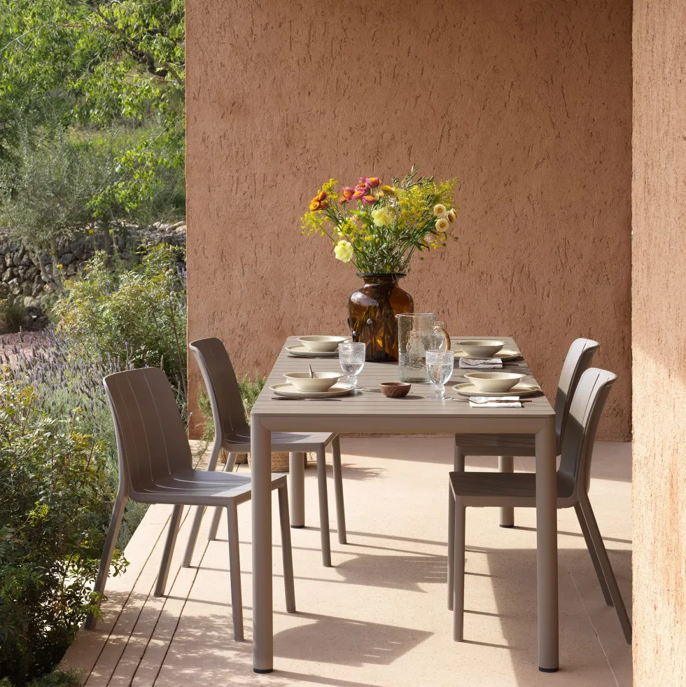 Mesa de comedor exterior Nardi TEVERE antracita extensible