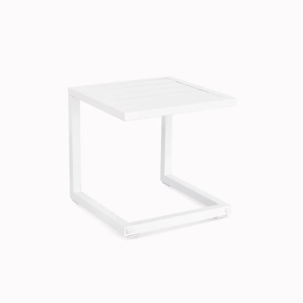 Mesa de jardín auxiliar Bizzotto HILDE blanca