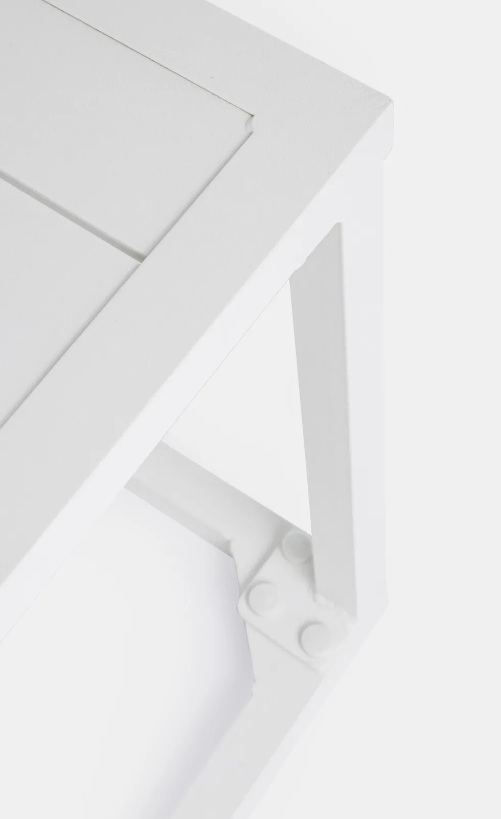 Mesa de jardín auxiliar Bizzotto HILDE blanca
