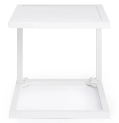 Mesa de jardín auxiliar Bizzotto HILDE blanca