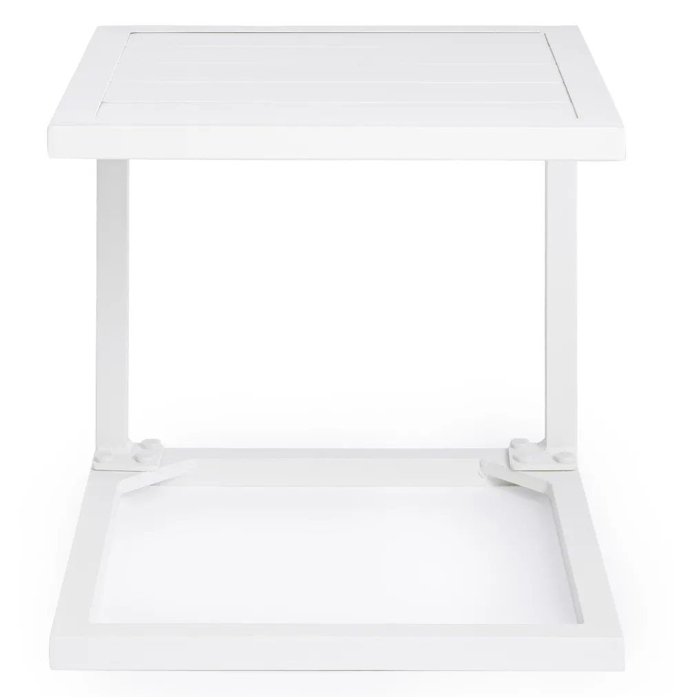 Mesa de jardín auxiliar Bizzotto HILDE blanca