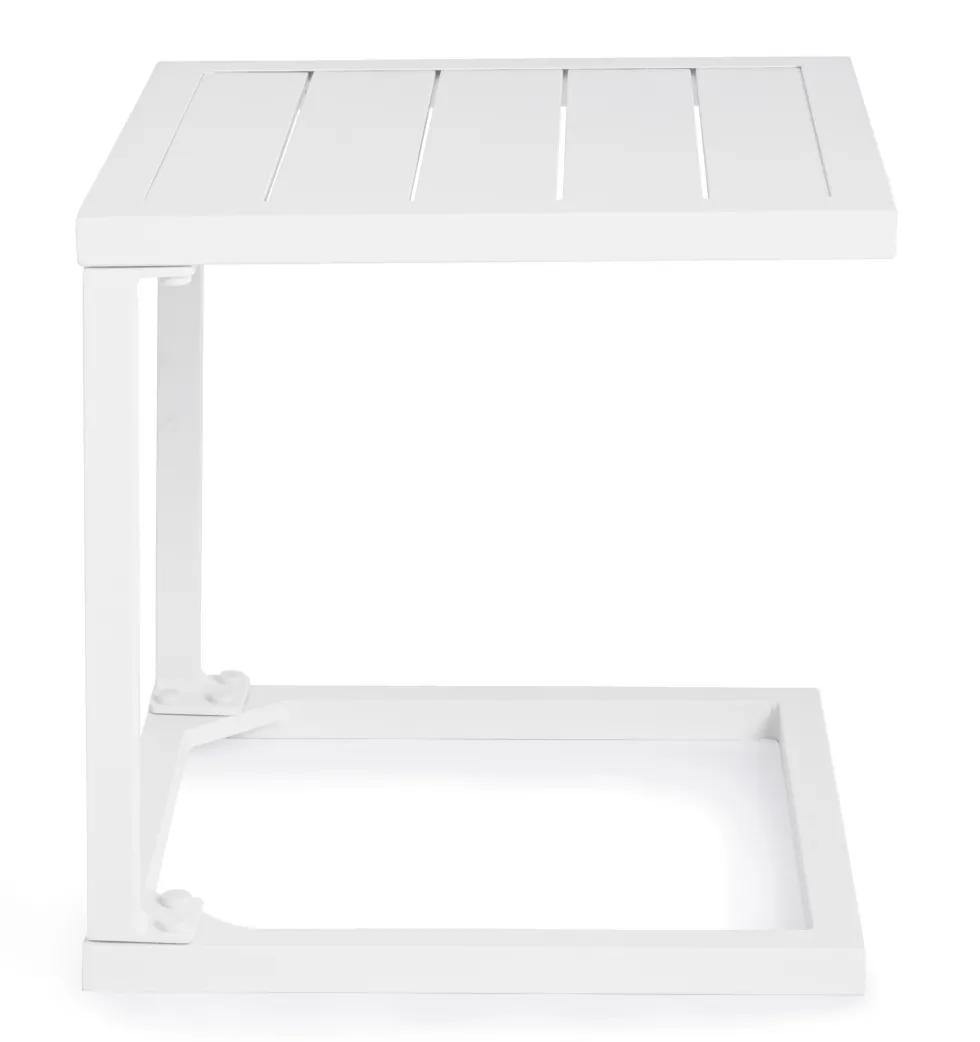 Mesa de jardín auxiliar Bizzotto HILDE blanca