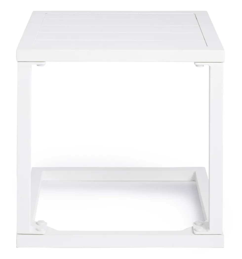 Mesa de jardín auxiliar Bizzotto HILDE blanca