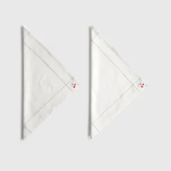 Pack de 2 servilletas de algodón efecto lino con cerezas bordadas Granfru