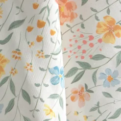 Pack de 2 trapos de algodón con flores y rayas Abu