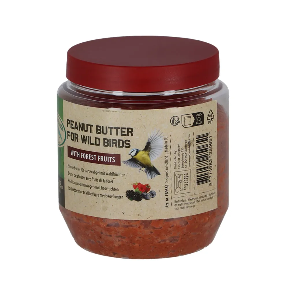 Peanut butter con frutos del bosque para pájaros silvestres