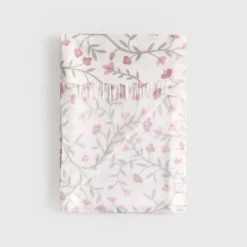 Plaid con flores y flecos Lapla