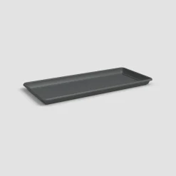 Plato de plástico Artevasi antracita Venezia rectangular