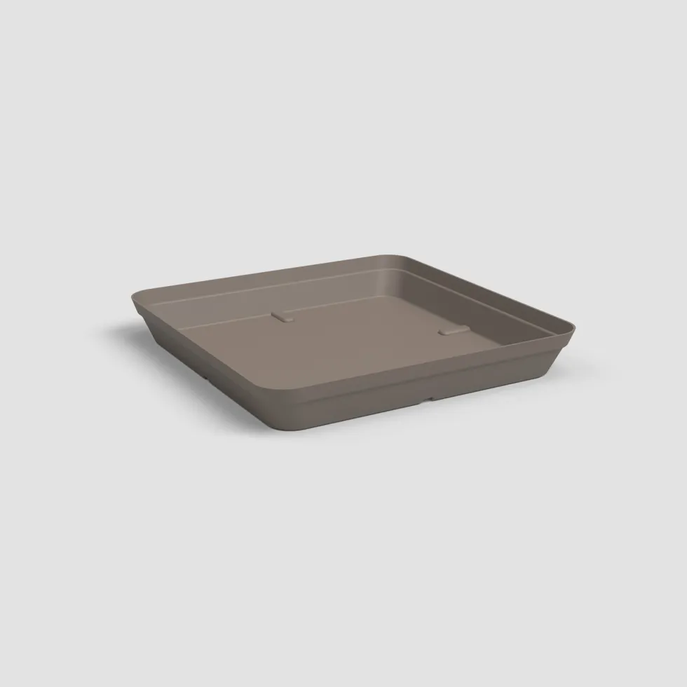 Plato de plástico Artevasi taupe Capri cuadrado