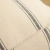 Puf de algodón con raya tejida Bari