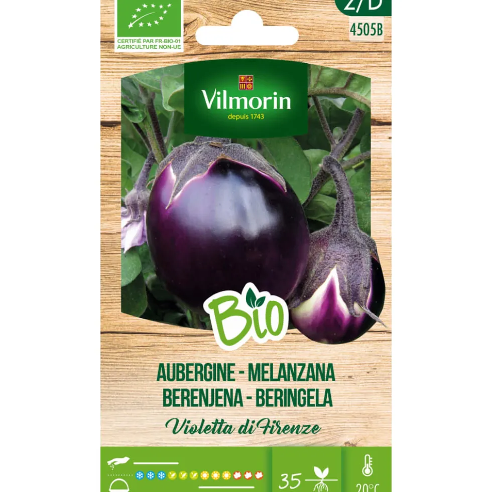 Semillas Berenjena de Florencia Bio Vilmorin