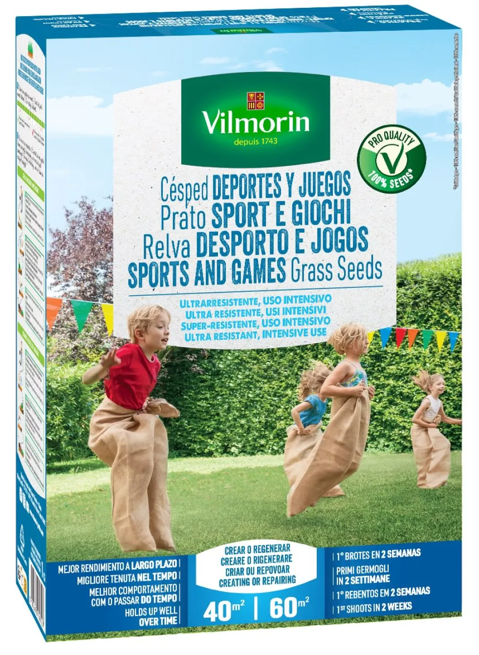 Semillas de césped Vilmorin para deportes y juegos