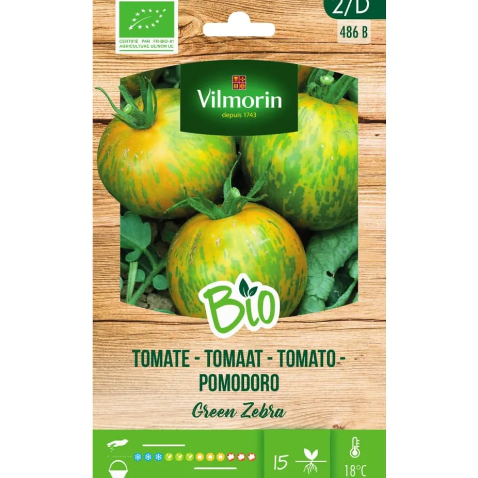 Semillas Tomate Green Zebra Bio Vilmorin