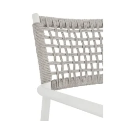 Silla de jardín Bizzotto CALETA blanca/gris con brazos