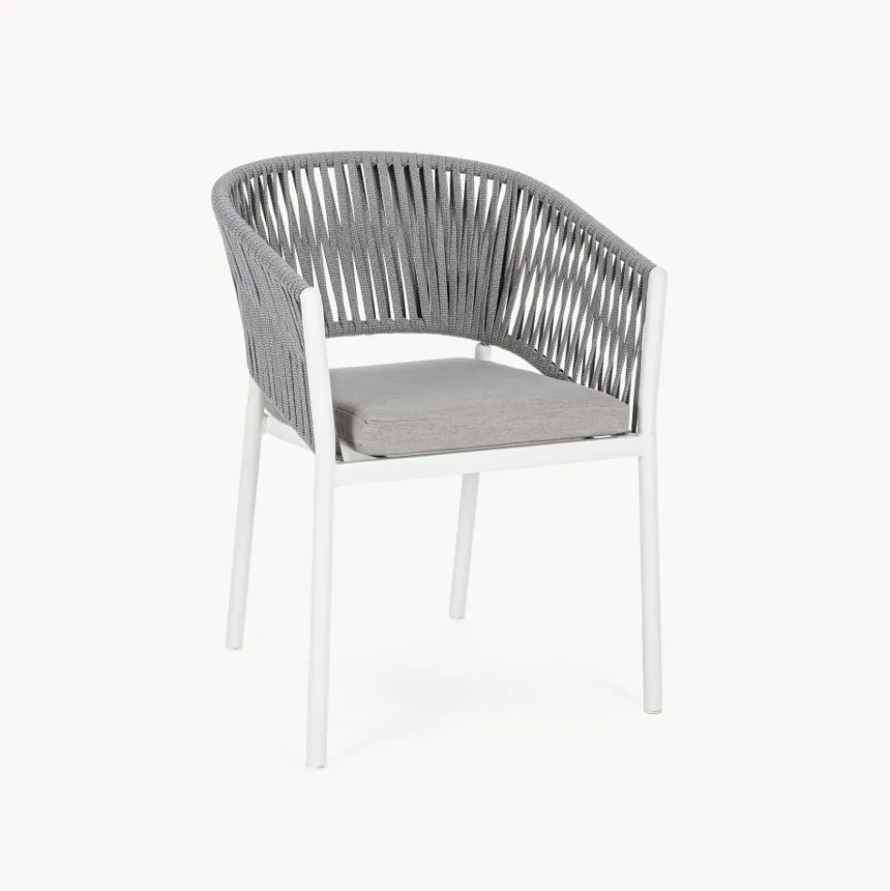 Silla de jardín Bizzotto FLORENCIA blanco con brazos
