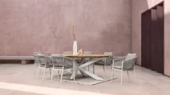 Silla de jardín Bizzotto FLORENCIA blanco con brazos
