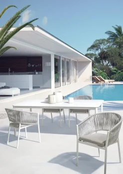 Silla de jardín Bizzotto FLORENCIA blanco con brazos