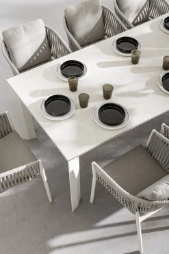 Silla de jardín Bizzotto FLORENCIA blanco con brazos