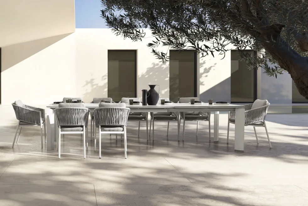 Silla de jardín Bizzotto FLORENCIA blanco con brazos