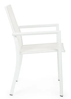 Silla de jardín Bizzotto KONNOR blanco con brazos