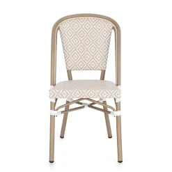 Silla de jardín Bizzotto SILVEIRA beige/blanco