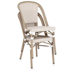 Silla de jardín Bizzotto SILVEIRA beige/blanco