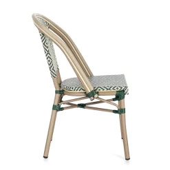 Silla de jardín Bizzotto SILVEIRA verde/blanco