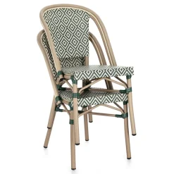 Silla de jardín Bizzotto SILVEIRA verde/blanco