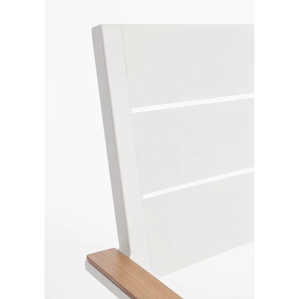 Silla de jardín Bizzotto ZELMAR blanco/beige con brazos