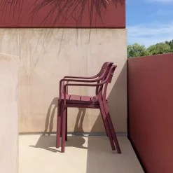 Silla de jardín Nardi CASSIA borgogna con brazos