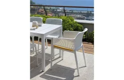 Silla de jardín Nardi NET blanco con brazos