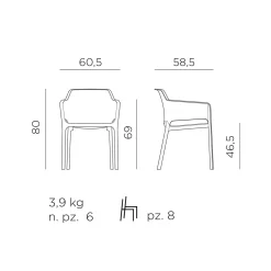 Silla de jardín Nardi NET corallo