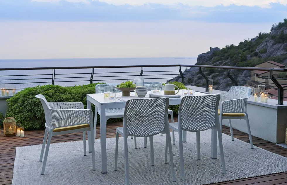 Silla de jardín Nardi NET mostaza con brazos