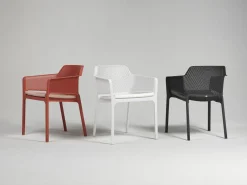 Silla de jardín Nardi NET taupe con brazos