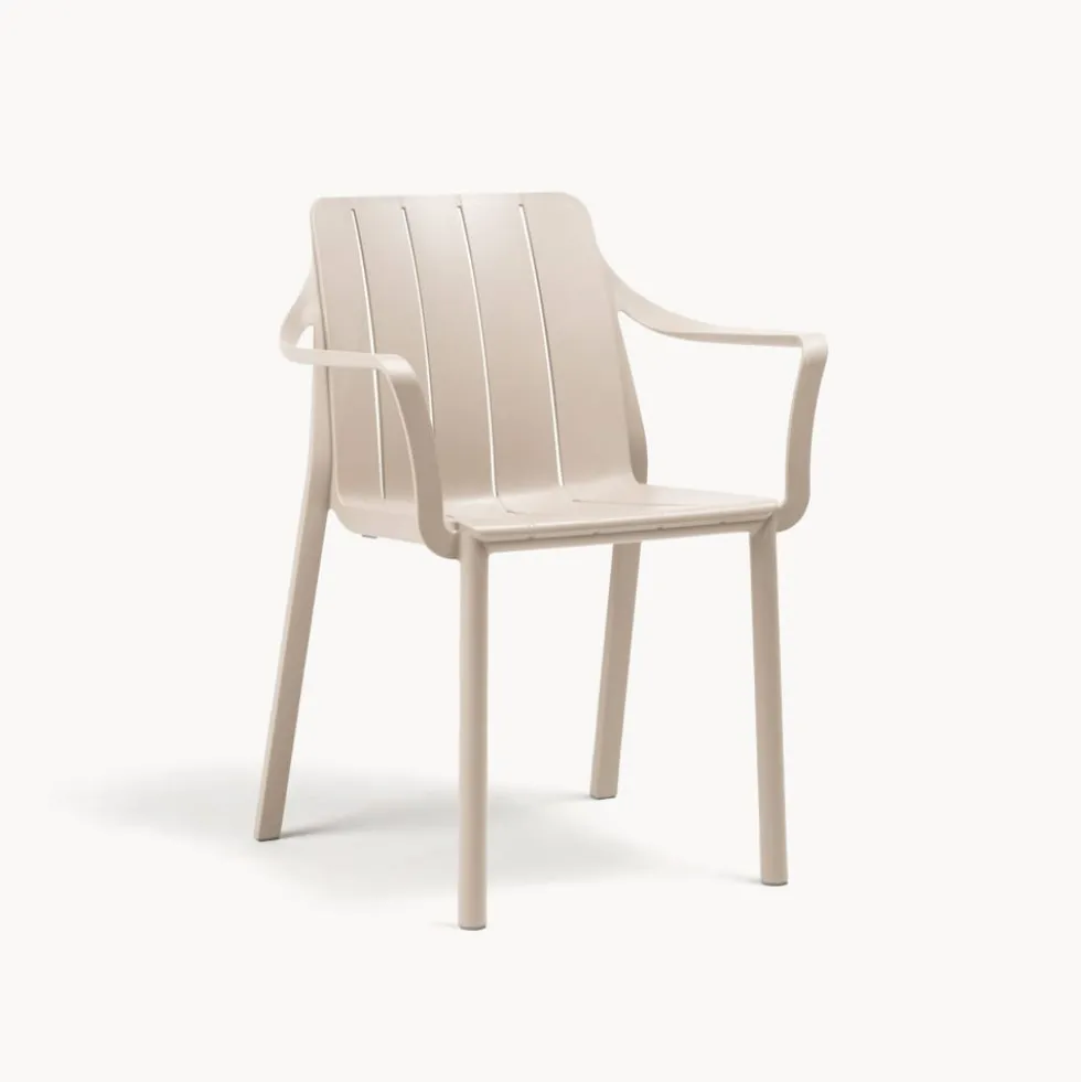 Silla de jardín Nardi TIBERINA beige con brazos