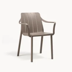 Silla de jardín Nardi TIBERINA tortora con brazos