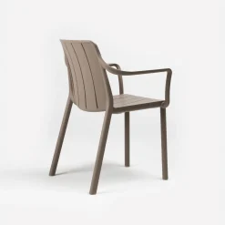 Silla de jardín Nardi TIBERINA tortora con brazos