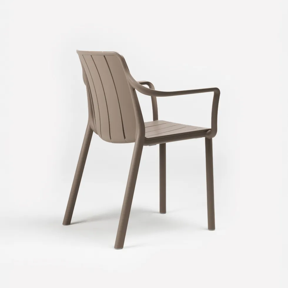 Silla de jardín Nardi TIBERINA tortora con brazos