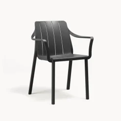 Silla de jardín Nardi TIBERINA antracita con brazos