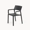 Silla de jardín Nardi TRILL antracita con brazos