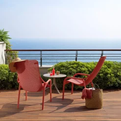 Sillón butaca de jardín Nardi NET LOUNGE corallo