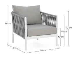 Sillón de jardín Bizzotto FLORENCIA blanco