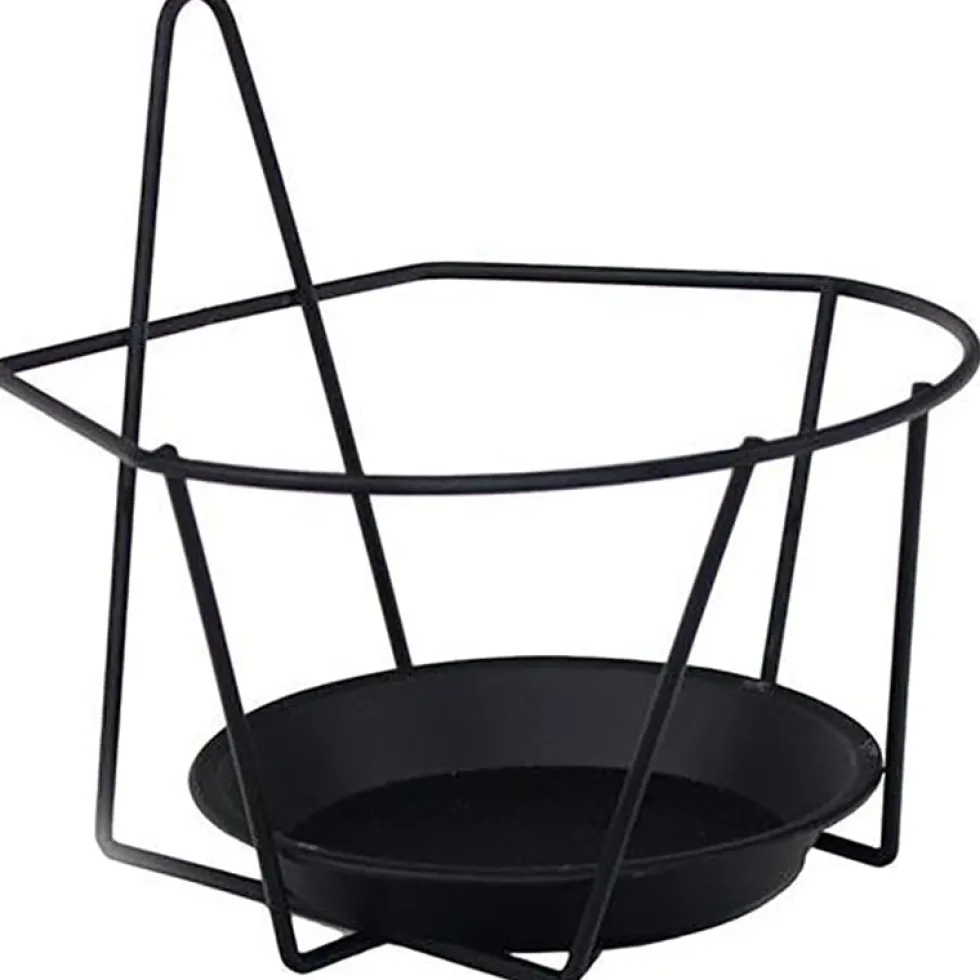 Soporte para maceta de pared Herstera antracita con plato