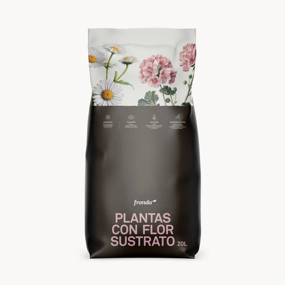 Sustrato para plantas con flor de exterior Fronda